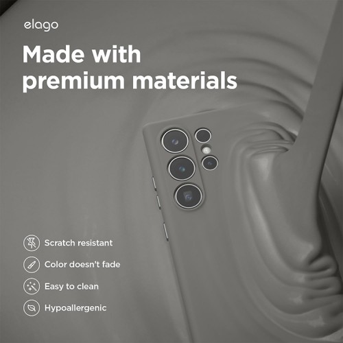 Elago для Galaxy S24 Ultra чехол Soft silicone (Liquid) Medium Grey