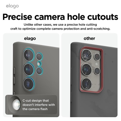 Elago для Galaxy S24 Ultra чехол Soft silicone (Liquid) Medium Grey