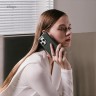 Elago для iPhone 16 Pro чехол PU Leather Midnight Green (MagSafe)