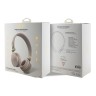 Guess наушники беспроводные накладные Bluetooth Headphones Round PU 4G Metal Logo Pink