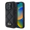 Guess для iPhone 16 Pro Max чехол PU Quilted with Script metal logo Hard Black