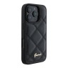 Guess для iPhone 16 Pro Max чехол PU Quilted with Script metal logo Hard Black