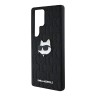 Karl Lagerfeld для Galaxy S25 Ultra чехол PU Grained Monogram NFT Choupette metal Head Hard Black