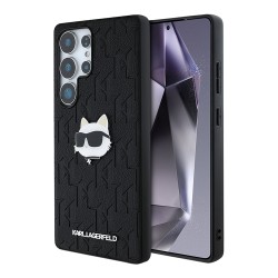 Karl Lagerfeld для Galaxy S25 Ultra чехол PU Grained Monogram NFT Choupette metal Head Hard Black