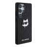 Karl Lagerfeld для Galaxy S25 Ultra чехол PU Grained Monogram NFT Choupette metal Head Hard Black
