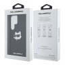 Karl Lagerfeld для Galaxy S25 Ultra чехол PU Grained Monogram NFT Choupette metal Head Hard Black