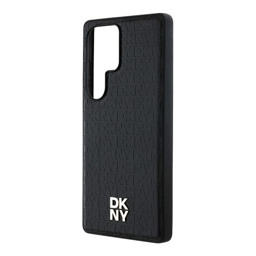 DKNY для Galaxy S25 Ultra чехол PU Repeat Stack metal logo Hard Black (MagSafe)