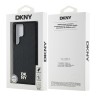 DKNY для Galaxy S25 Ultra чехол PU Repeat Stack metal logo Hard Black (MagSafe)