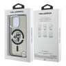 Karl Lagerfeld для iPhone 16 Pro Max чехол PC/TPU Sketch Karl&Choupette Glitter Black (MagSafe)