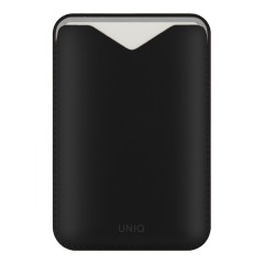 Uniq картхолдер Lyden EVO магнитный кожаный с подставкой для телефона, Black
