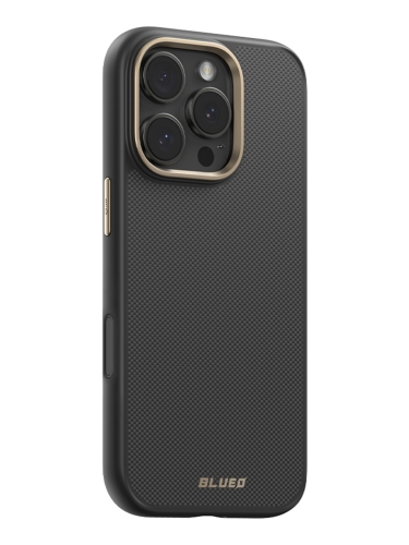 BlueO чехол для iPhone 16 Pro Max, Armor Aramid fiber (Kevlar) 600D Black (MagSafe)