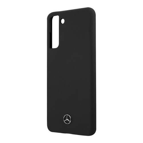 Чехол Mercedes Liquid Silicone Hard для Galaxy S21 Plus, черный