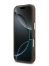 Guess для iPhone 17 Pro чехол PU 4G Triangle Diamond metal logo Gold camera Hard Brown (MagSafe)