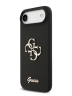 Guess для iPhone Air чехол Liquid silicone 4G Big and Script metal logo Hard Black
