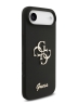 Guess для iPhone Air чехол Liquid silicone 4G Big and Script metal logo Hard Black
