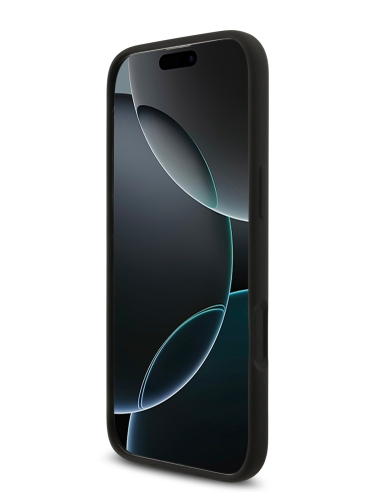 Guess для iPhone Air чехол Liquid silicone 4G Big and Script metal logo Hard Black