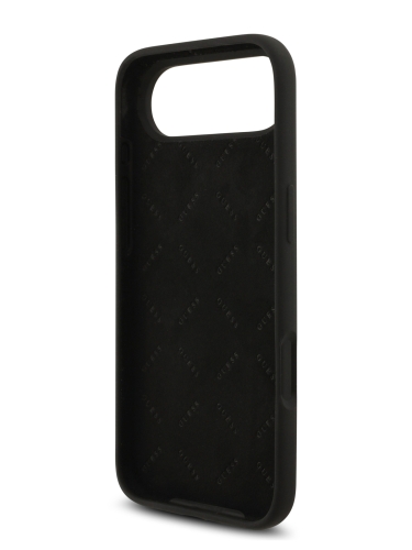 Guess для iPhone Air чехол Liquid silicone 4G Big and Script metal logo Hard Black