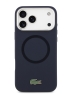 Lacoste для iPhone 17 Pro Max чехол Liquid silicone Lacquer Metal logo & Cam Hard Navy (MagSafe)