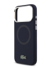 Lacoste для iPhone 17 Pro Max чехол Liquid silicone Lacquer Metal logo & Cam Hard Navy (MagSafe)