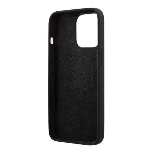 Чехол Guess Liquid Silicone 4G Big logo Hard для iPhone 13 Pro, черный