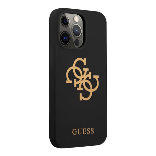 Чехол Guess Liquid Silicone 4G Big logo Hard для iPhone 13 Pro, черный
