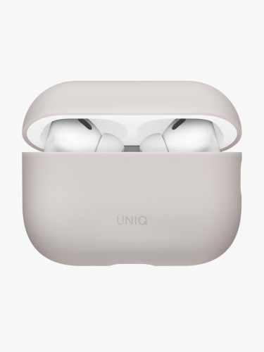Uniq для Airpods Pro 3 чехол LINO Liquid silicone with handstrap Ivory Beige