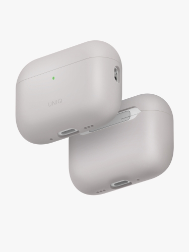Uniq для Airpods Pro 3 чехол LINO Liquid silicone with handstrap Ivory Beige