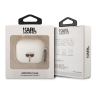 Чехол Lagerfeld Silicone case with ring Karl для Airpods 3 (2021), белый