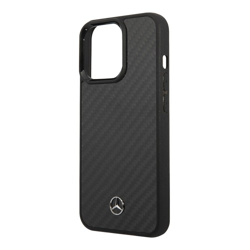 Карбоновый чехол Mercedes Dynamic Real Carbon Hard для iPhone 13 Pro, черный