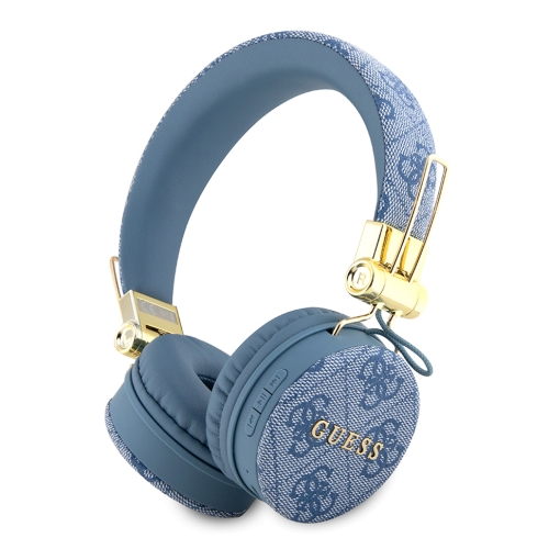 Guess наушники беспроводные накладные Bluetooth HP Round 4G with Classic Metal Logo Blue