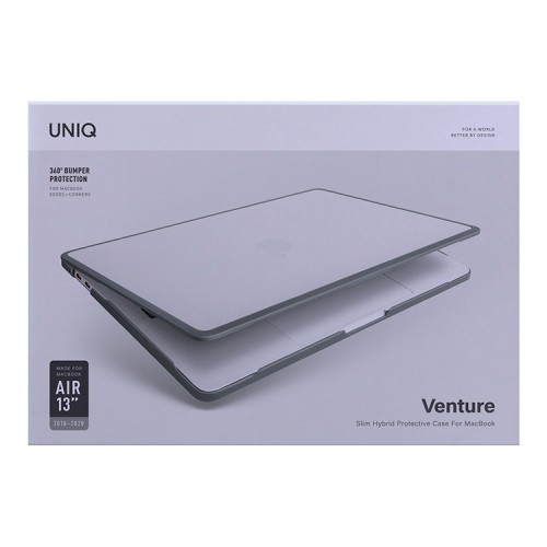 Чехол Uniq Venture для MacBook Air 13 (2018/20), прозрачный/серый