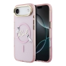 Karl Lagerfeld для iPhone Air чехол IML NFT Choupettes Script logo Metal Cam Hard Pink (MagSafe)