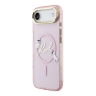 Karl Lagerfeld для iPhone Air чехол IML NFT Choupettes Script logo Metal Cam Hard Pink (MagSafe)