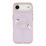 Karl Lagerfeld для iPhone Air чехол IML NFT Choupettes Script logo Metal Cam Hard Pink (MagSafe)