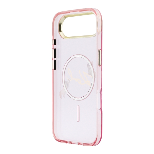 Karl Lagerfeld для iPhone Air чехол IML NFT Choupettes Script logo Metal Cam Hard Pink (MagSafe)