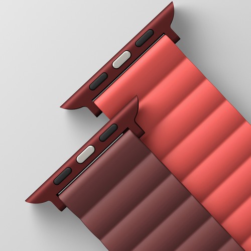 Ремешок Uniq Revix reversible Magnetic для Apple Watch 42-41-40 mm, Maroon/Coral