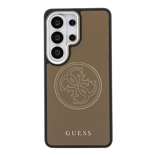 Guess для Galaxy S26 Ultra чехол PU with Perforated 4G logo Metal camera Hard Brown (MagSafe)