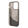 Чехол Lagerfeld Liquid glitter Elongated logo Hard Translucent для iPhone 14 Pro Max, черный