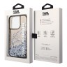Чехол Lagerfeld Liquid glitter Elongated logo Hard Translucent для iPhone 14 Pro Max, черный