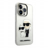 Чехол Lagerfeld NFT Karl & Choupette Hard для iPhone 14 Pro, прозрачный/блестящий