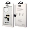 Чехол Lagerfeld NFT Karl & Choupette Hard для iPhone 14 Pro, прозрачный/блестящий