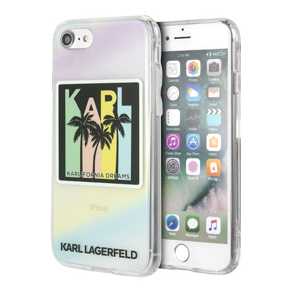 Lagerfeld Karlifornia Dreams TPU Hard Iridescent для 7/8/SE 2020 KLHCI8IRKD