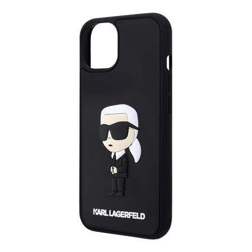 Чехол Lagerfeld 3D Rubber NFT Karl Ikonik Hard для iPhone 14, черный