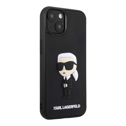 Чехол Lagerfeld 3D Rubber NFT Karl Ikonik Hard для iPhone 14, черный