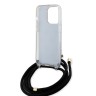 Guess для iPhone 15 Pro Max чехол Crossbody PC/TPU 4G Hard + Nylon cord Black