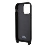 Karl Lagerfeld для iPhone 15 Pro Max чехол Crossbody cardslot PU Saffiano Autograph Hard Black