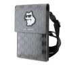 Karl Lagerfeld для смартфонов сумка Wallet Phone Pouch Saffiano Monogram NFT Choupette Silver