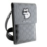 Karl Lagerfeld для смартфонов сумка Wallet Phone Pouch Saffiano Monogram NFT Choupette Silver