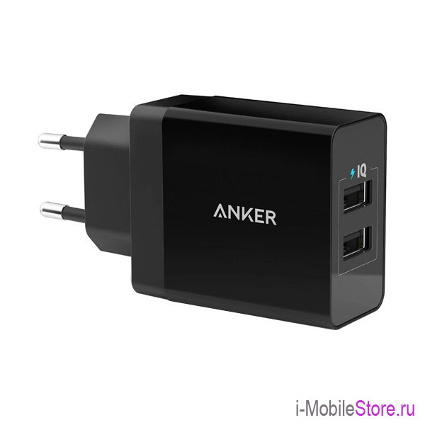 Anker PowerPort 24W 2-USB порта, черный A2021L11