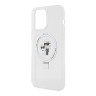 Karl Lagerfeld для iPhone 14 Pro Max чехол PC/TPU + Ring stand NFT Karl & Choupette Hard Transp (MagSafe)